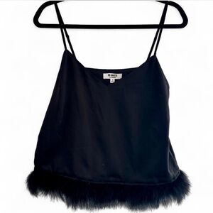 BB Dakota Elegant Black Feather Cami